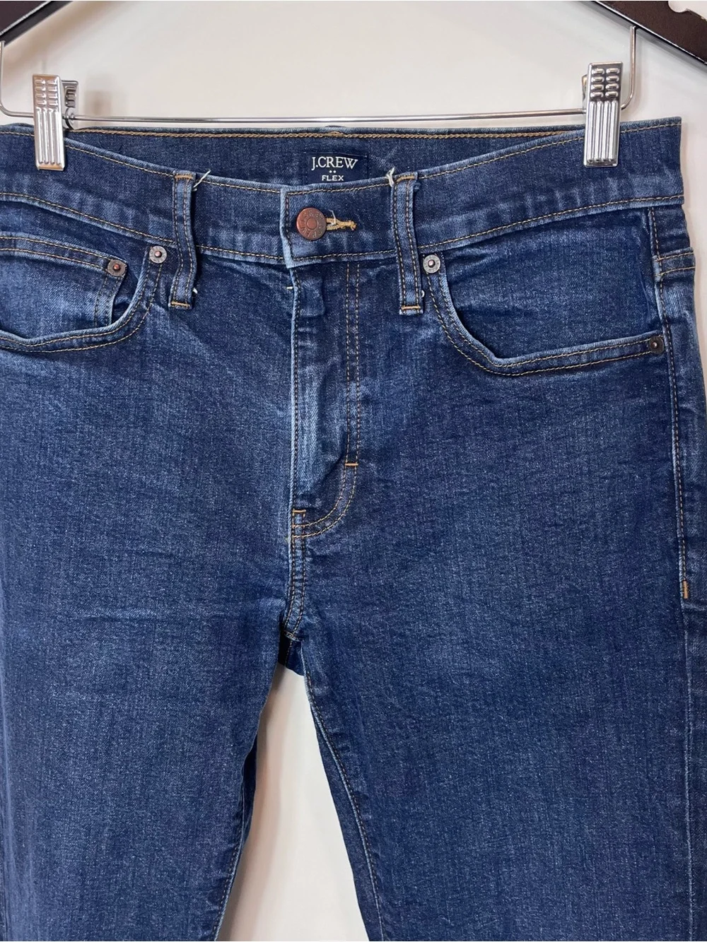 J. Crew Flex Straight Dark Blue Jeans 29X32‎ Denim Cotton AY518